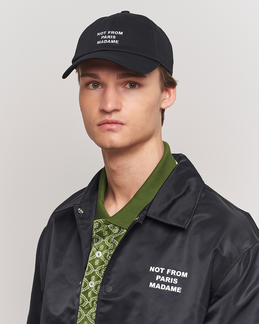 Heren | Hoeden en petten | Drôle de Monsieur | Slogan Baseball Cap Black