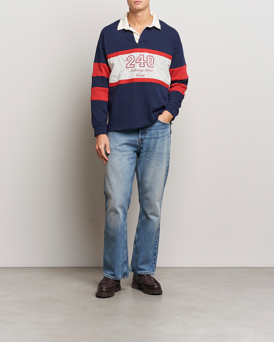 Heren | Jeans | GANT 240 Mulberry Street | Bootcut Jeans Mid Blue Vintage