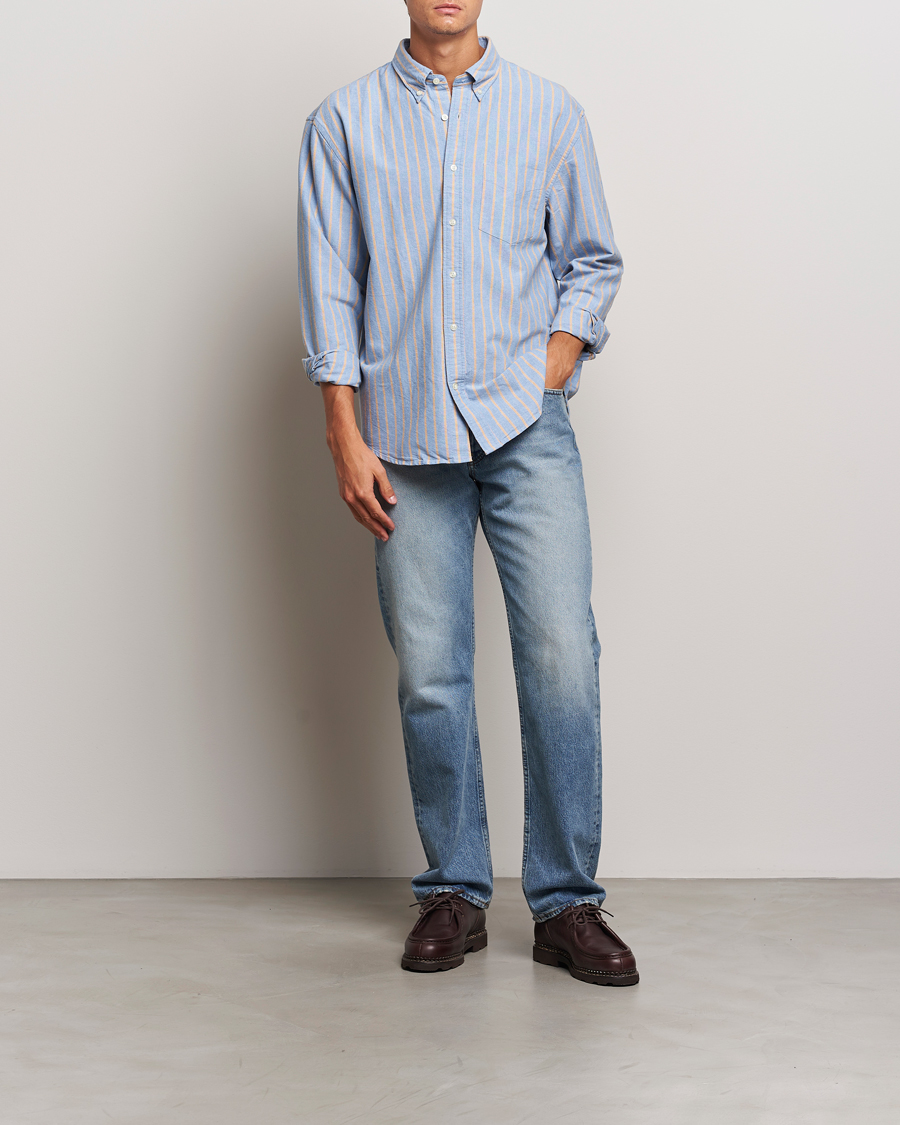 Heren | Overhemden | GANT 240 Mulberry Street | Regular Fit Archive Oxford Striped Shirt Vintage Blue