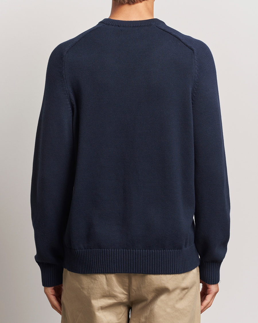 Heren | Truien | GANT | Casual Cotton Saddle C-neck Evening Blue