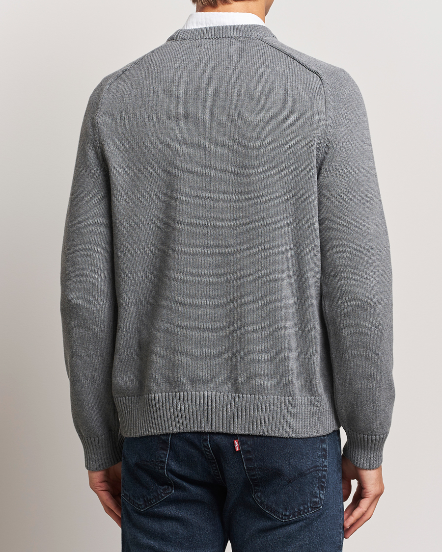 Heren | Truien | GANT | Casual Cotton Saddle C-neck Dark Grey Melange