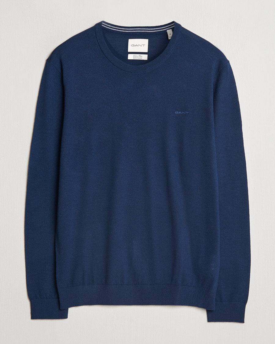 Heren | Truien | GANT | Extrafine Merino Wool C-Neck Marine