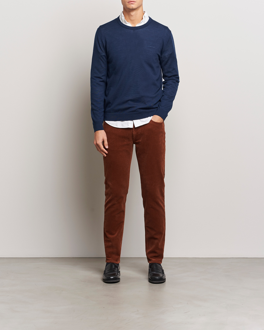 Heren | Truien | GANT | Extrafine Merino Wool C-Neck Marine