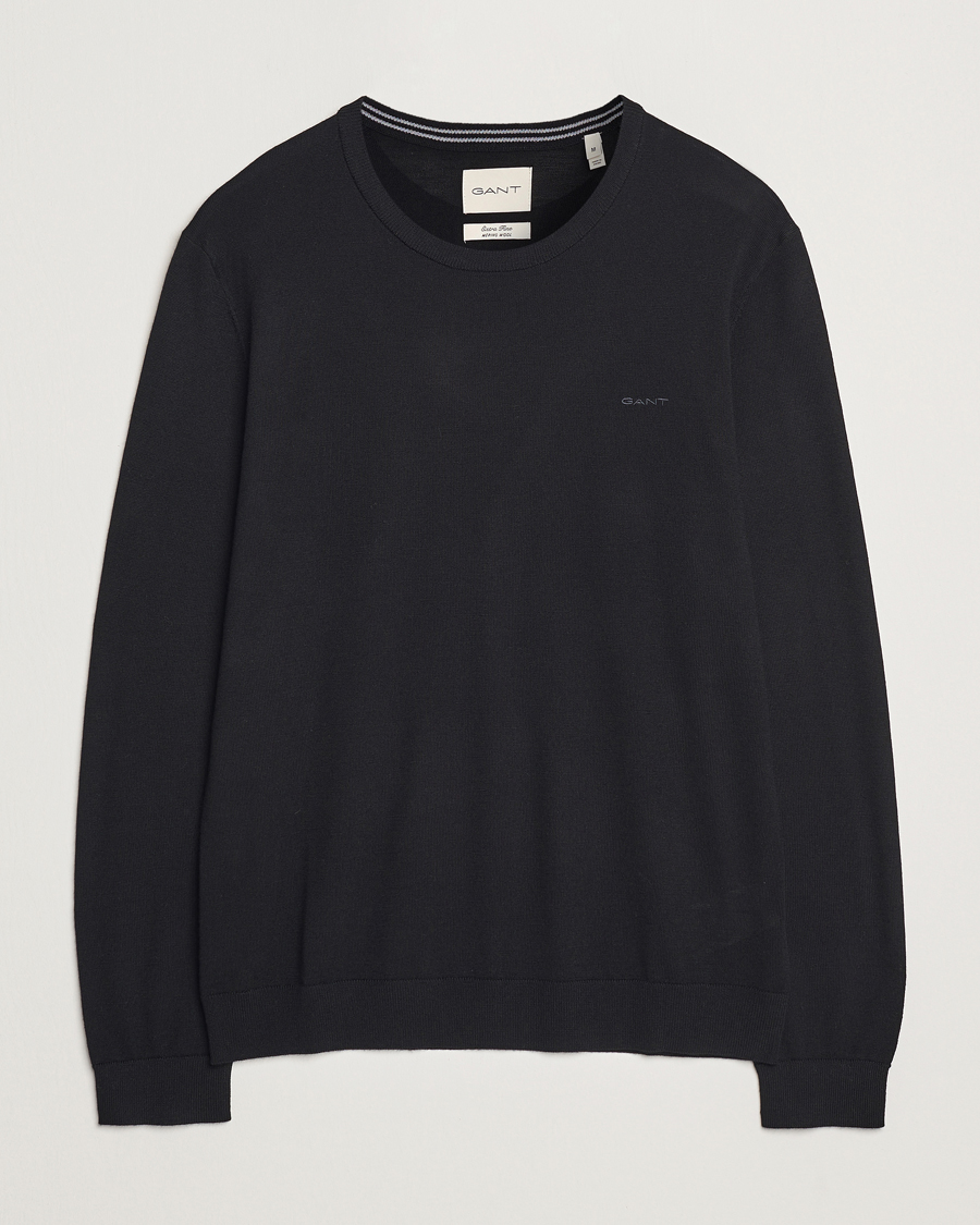 Heren | Truien | GANT | Extrafine Merino Wool C-Neck Black