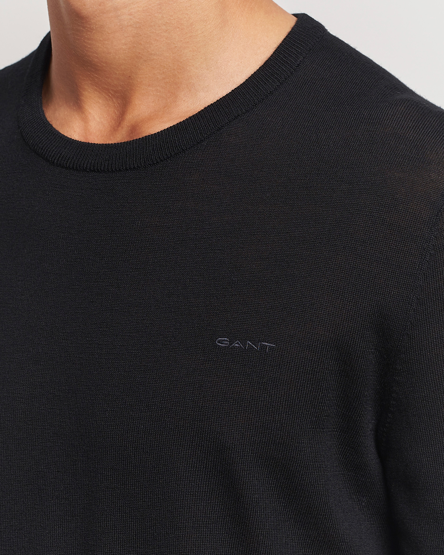 Heren | Truien | GANT | Extrafine Merino Wool C-Neck Black