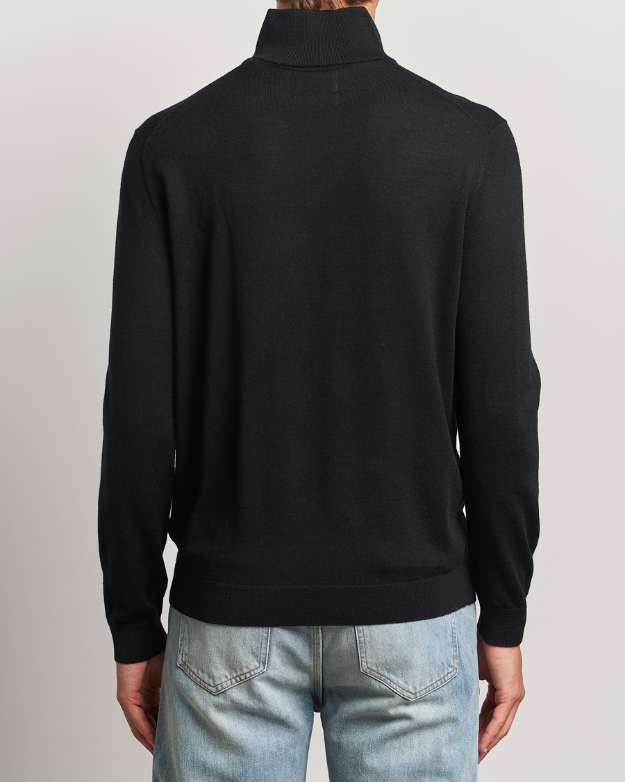 Heren | Truien | GANT | Extrafine Merino Wool Half Zip Black