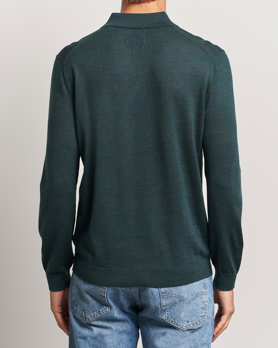 Heren | Truien | GANT | Extrafine Merino Wool Polo Tartan Green