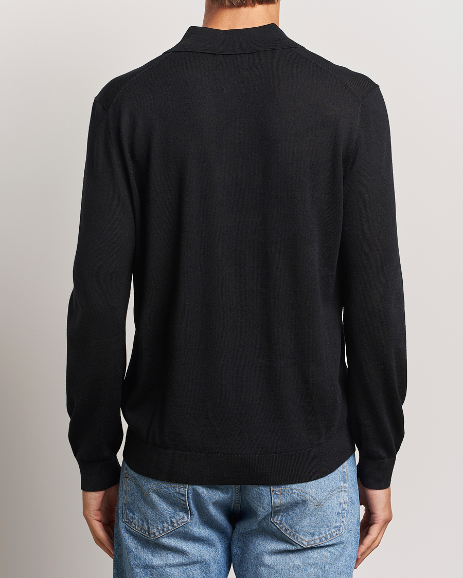 Heren | Truien | GANT | Extrafine Merino Wool Polo Black