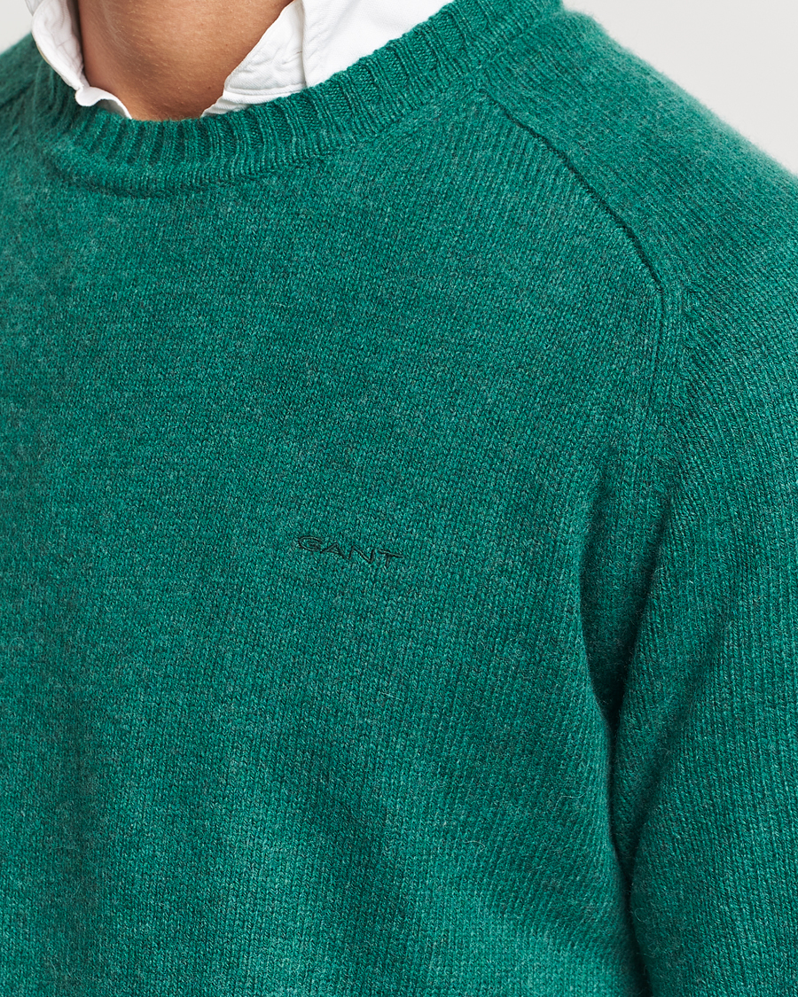 Heren | Truien | GANT | Wool Blend C-Neck Deep Forest Green