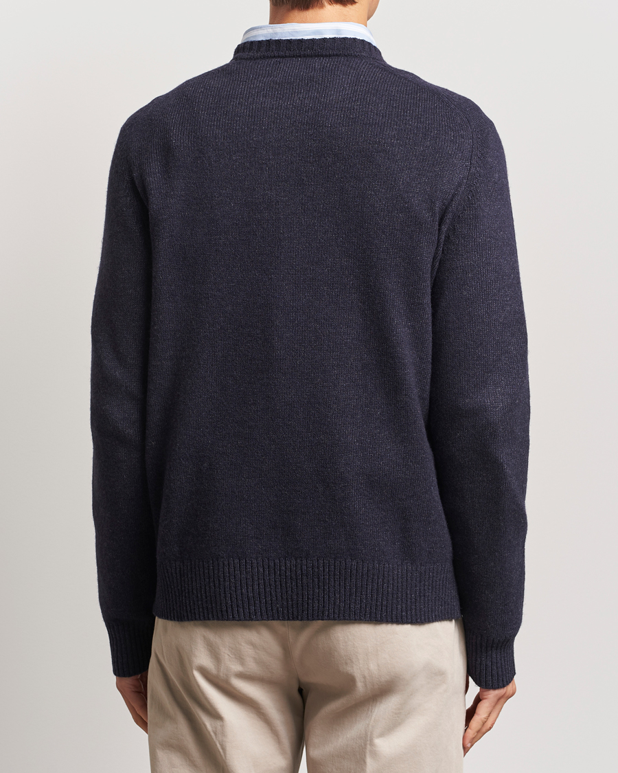 Heren | Truien | GANT | Wool Blend C-Neck Dark Navy Melange