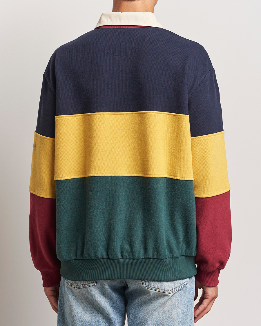 Heren | Truien | GANT | Sweat Color Block Heavy Rugger Evening Blue