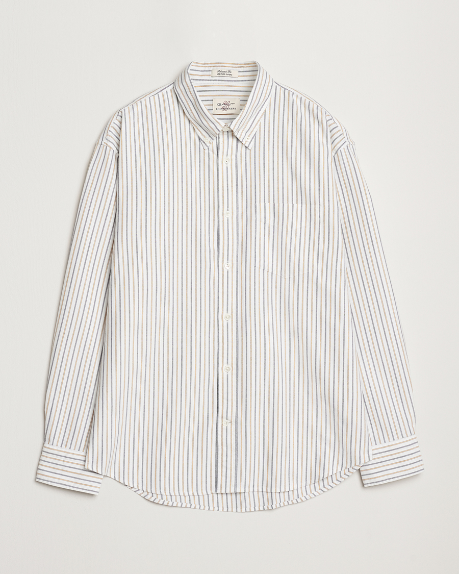 Heren | Overhemden | GANT | Rel Herigate Oxford Stripe Shirt Eggshell