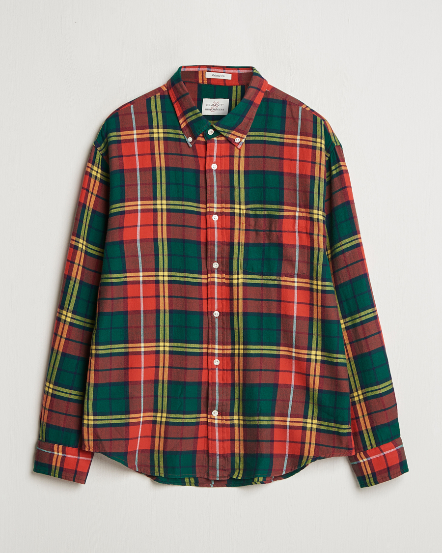 Heren | Overhemden | GANT | Rel Herigate Twill Tartan Shirt Bright Red