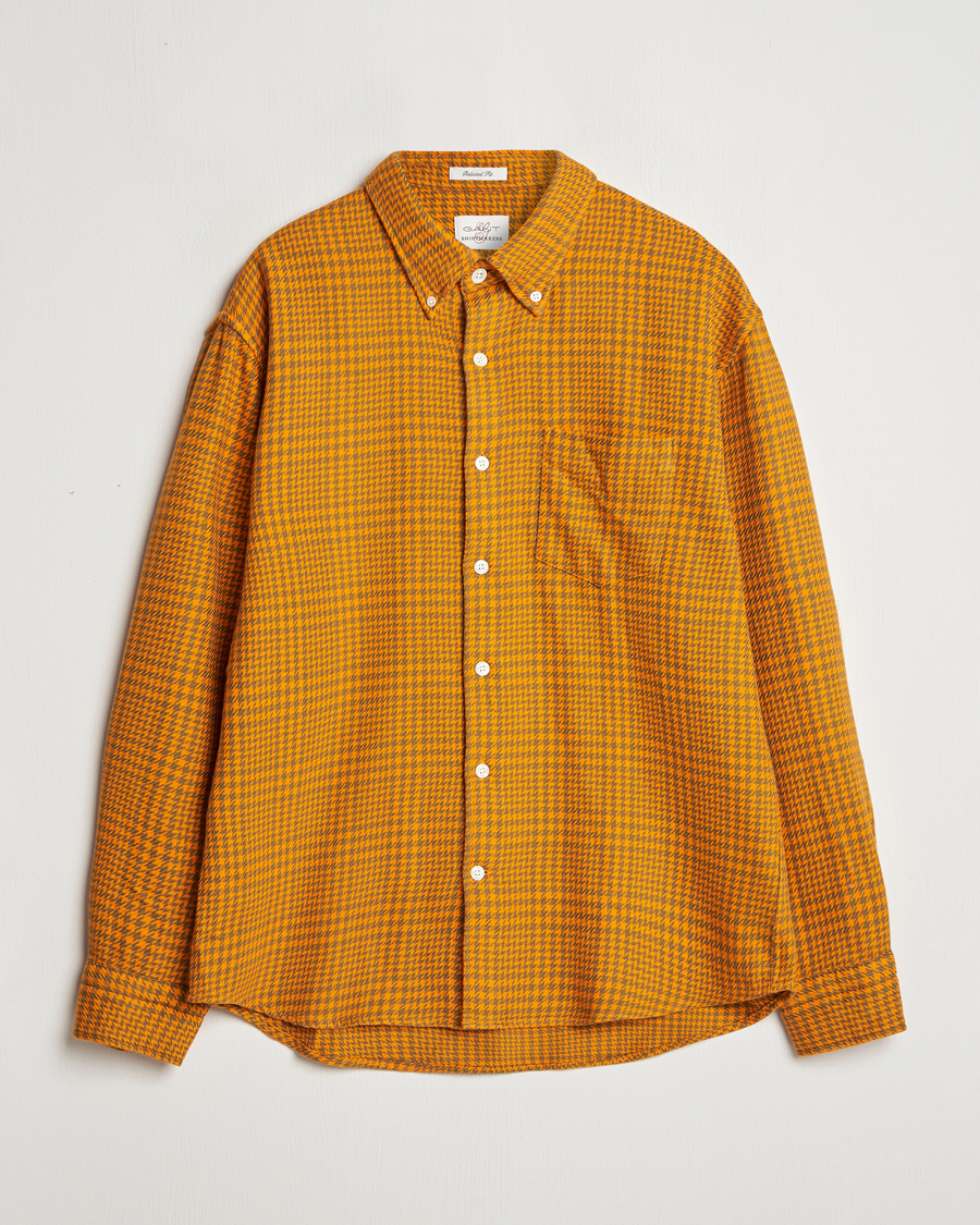 Heren | Overhemden | GANT | Rel Houndstooth Shirt Sweet Orange