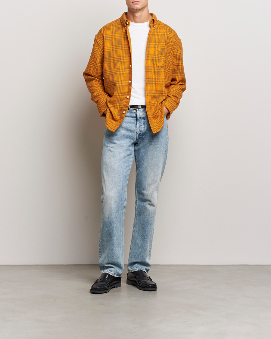 Heren | Overhemden | GANT | Rel Houndstooth Shirt Sweet Orange
