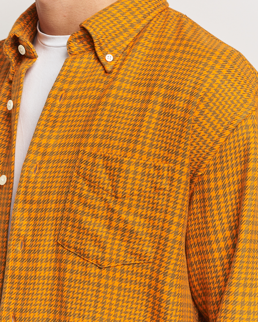 Heren | Overhemden | GANT | Rel Houndstooth Shirt Sweet Orange