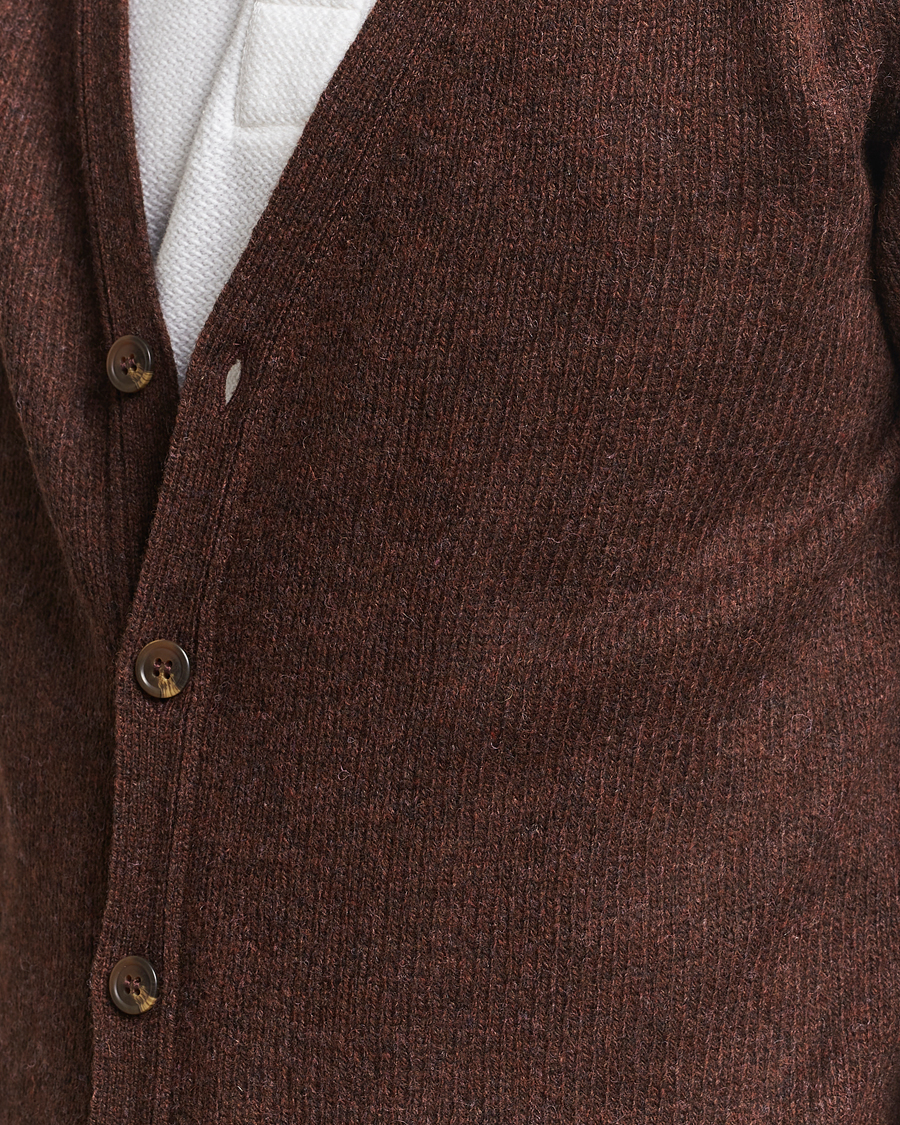 Heren | Truien | Harley Of Scotland | Supersoft Lambswool Cardigan Coffee