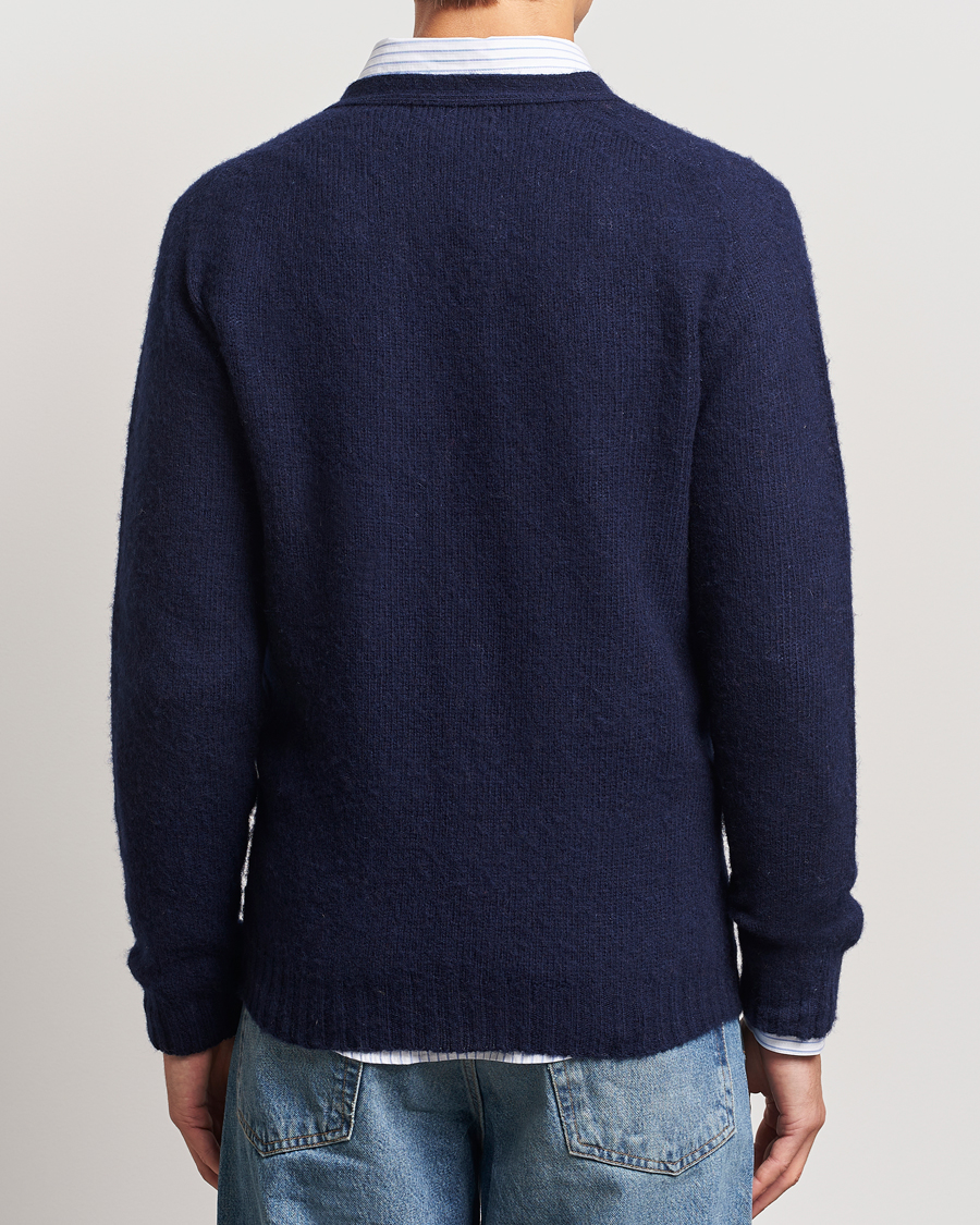 Heren | Truien | Harley Of Scotland | Supersoft Lambswool Cardigan Navy