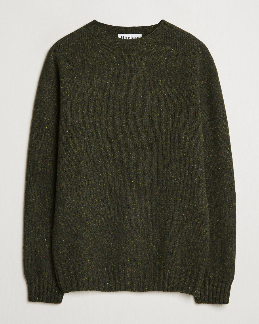 Heren | Truien | Harley Of Scotland | Donegal Wool Crewneck Harris Green