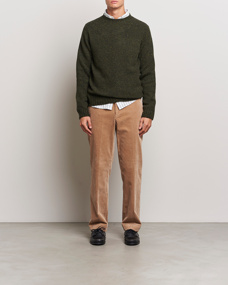 Heren | Truien | Harley Of Scotland | Donegal Wool Crewneck Harris Green