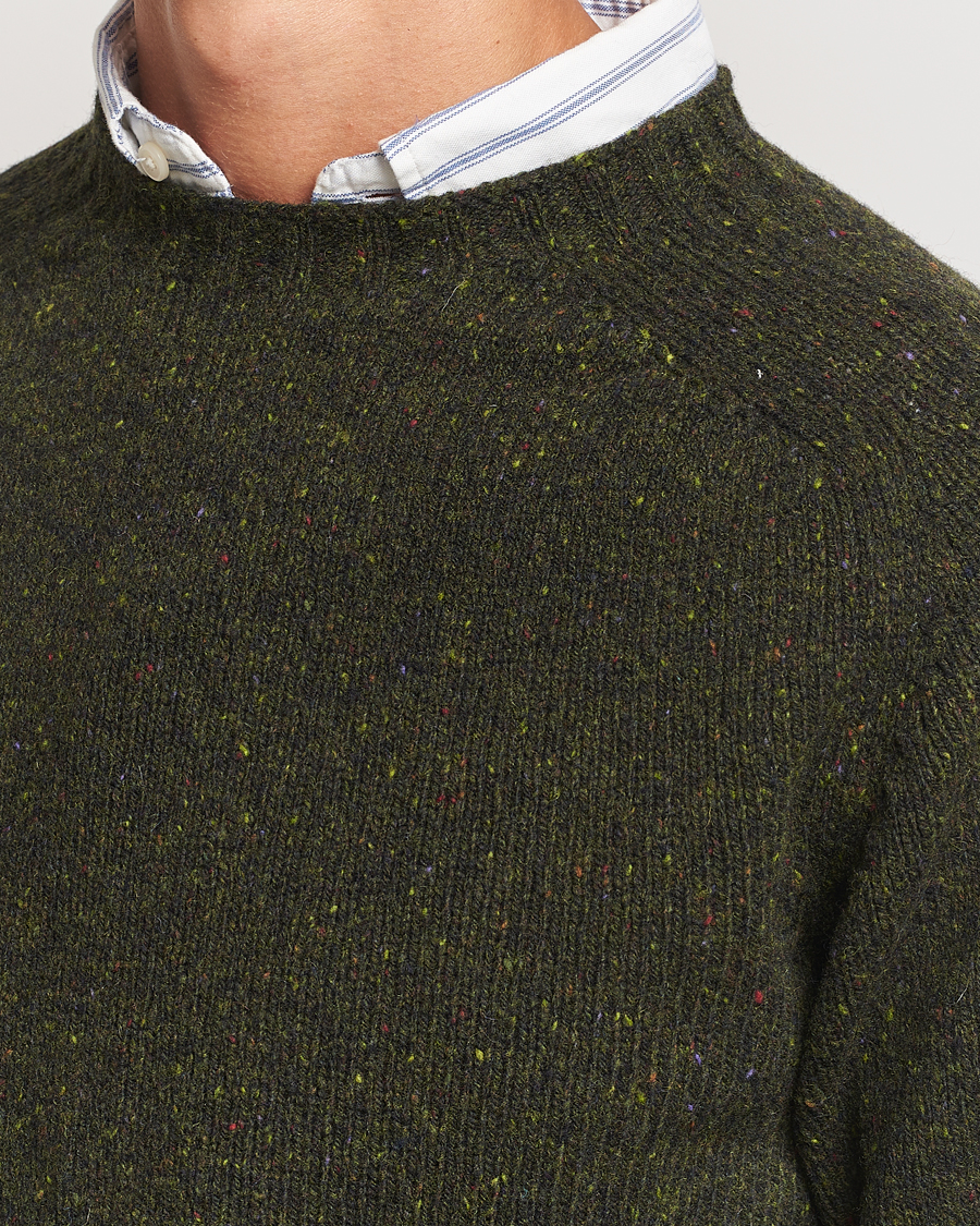 Heren | Truien | Harley Of Scotland | Donegal Wool Crewneck Harris Green
