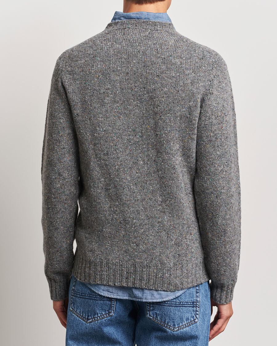 Heren | Truien | Harley Of Scotland | Donegal Wool Crewneck Grey