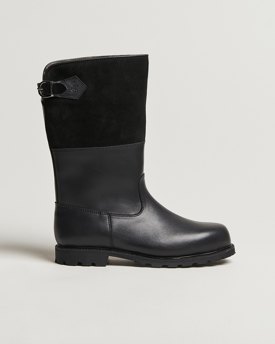 Heren | Ludwig Reiter Maronibrater Boot Black Calf/Suede Shaft | Ludwig Reiter | Maronibrater Boot Black Calf/Suede Shaft
