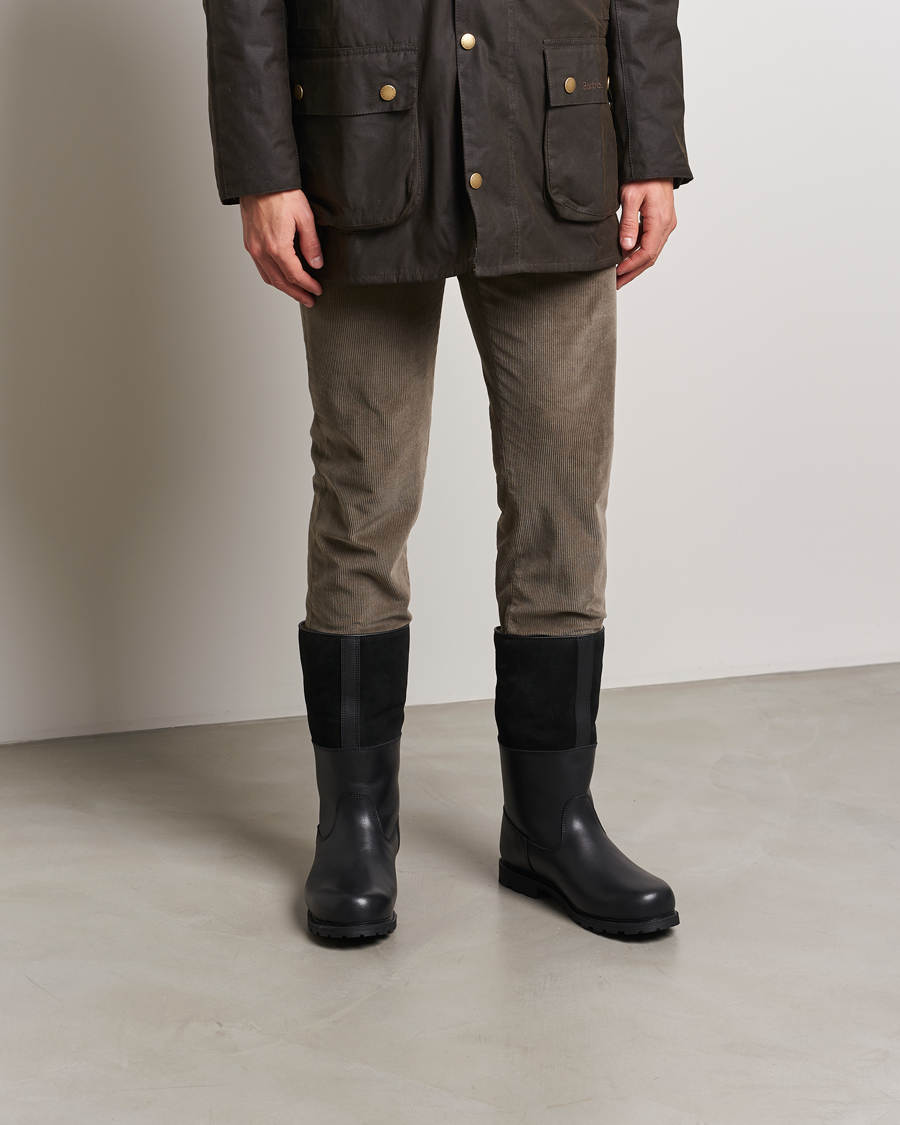 Heren | Ludwig Reiter Maronibrater Boot Black Calf/Suede Shaft | Ludwig Reiter | Maronibrater Boot Black Calf/Suede Shaft