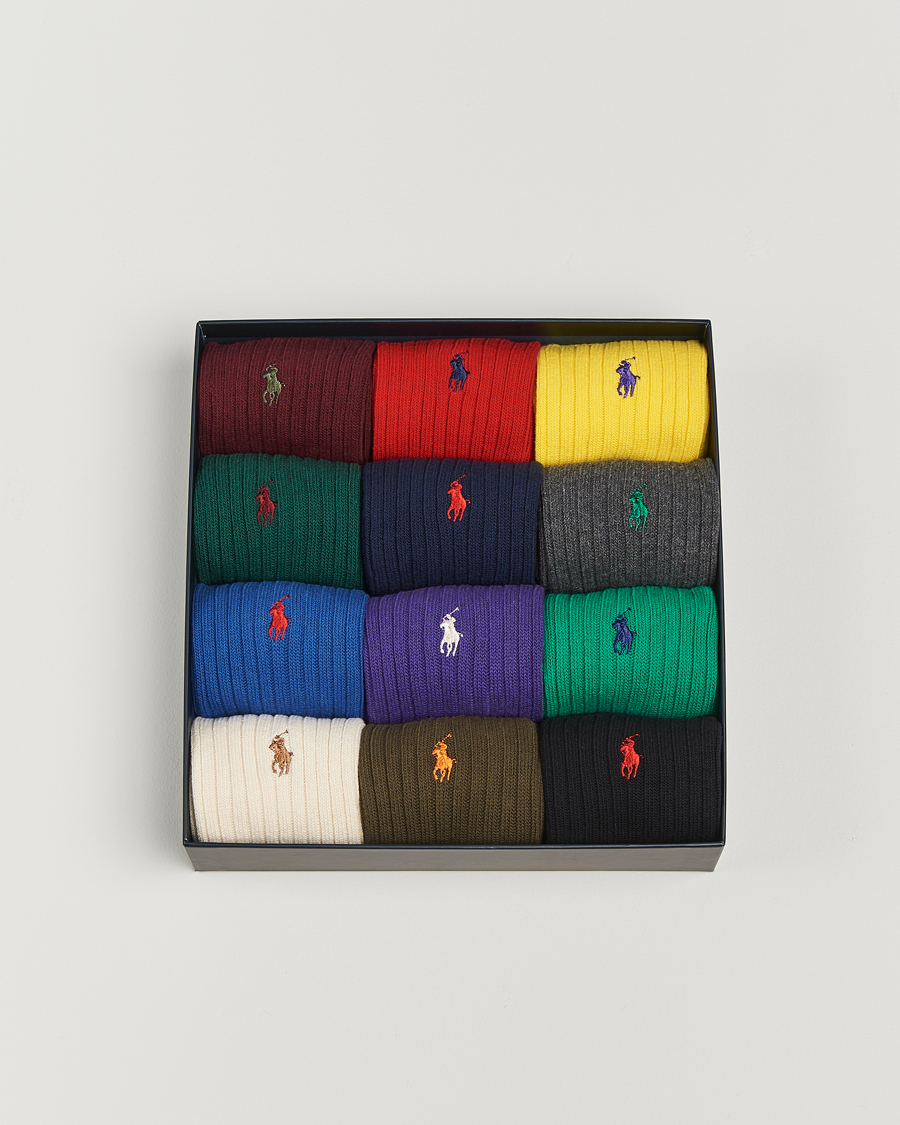 Heren |  | Polo Ralph Lauren | 12-Pack Gift Box Cotton Ribbed Socks