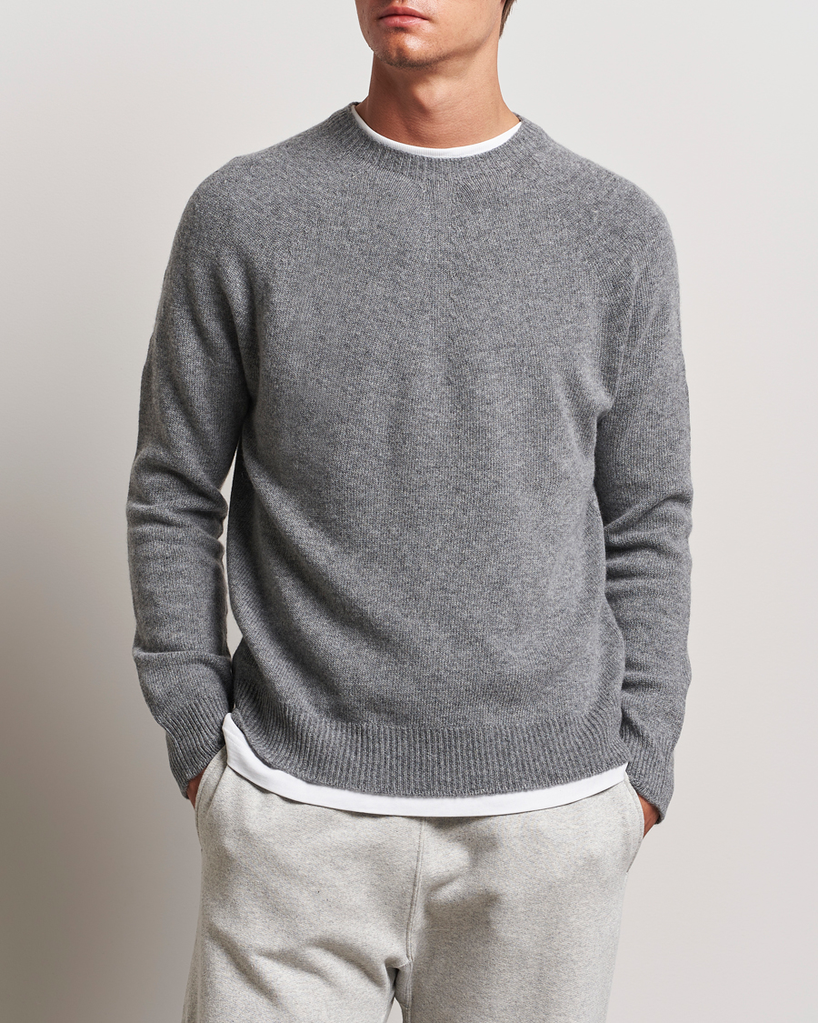 Heren |  | Jil Sander | Cashmere/Merino Round Neck Sweater Grey Melange