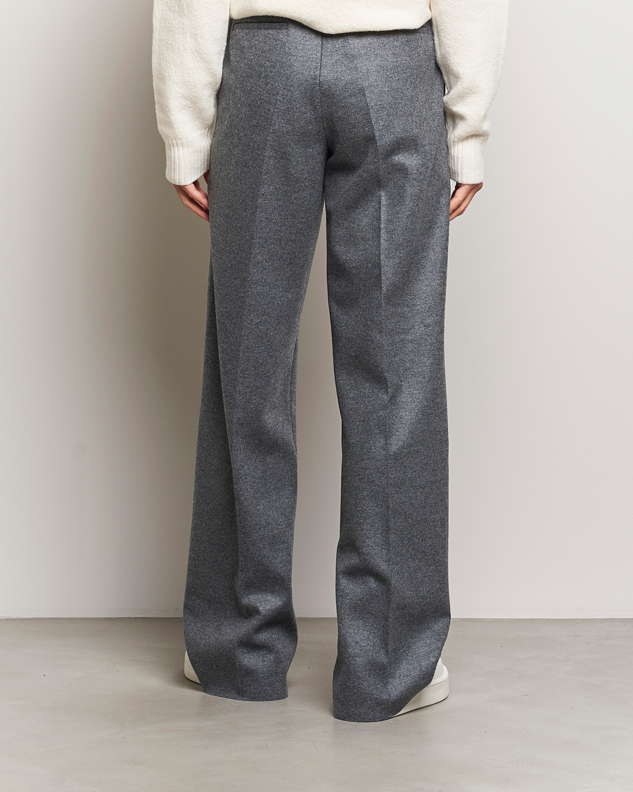 Heren | Broeken | Jil Sander | Wool Flannel Pants Grey Melange
