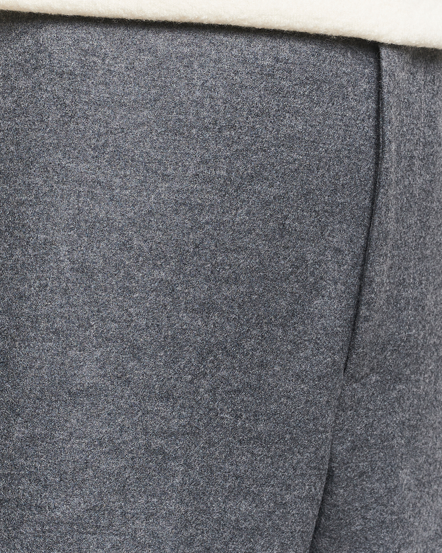 Heren | Broeken | Jil Sander | Wool Flannel Pants Grey Melange