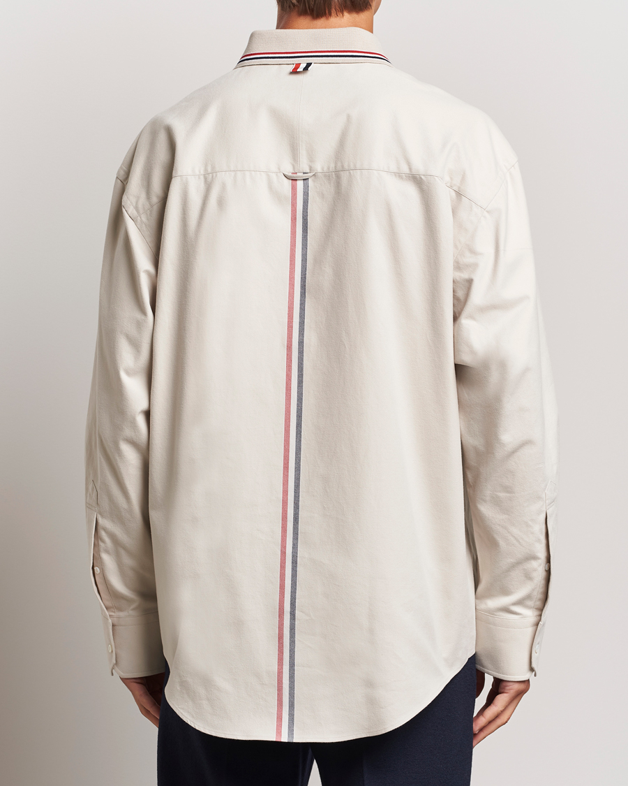 Heren | Overhemden | Thom Browne | Knit Collar Flannel Overshirt Off White