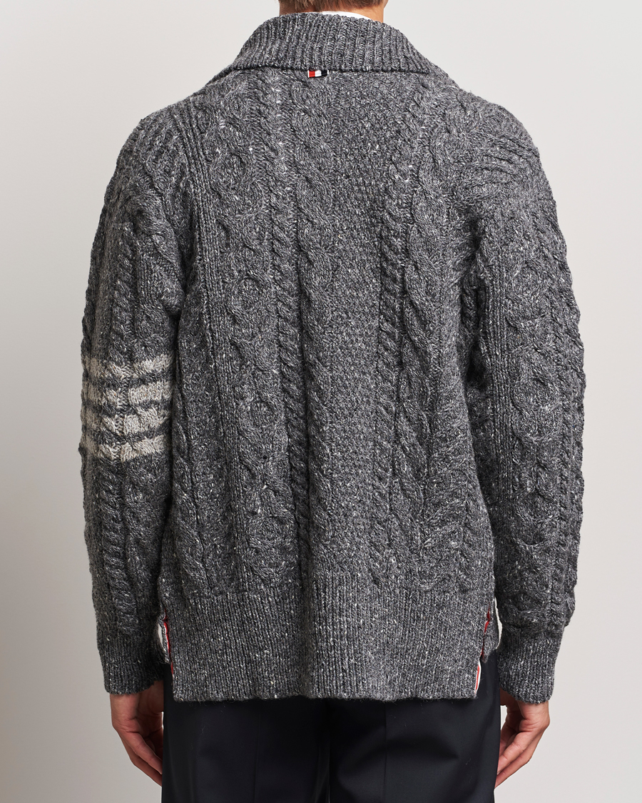 Heren | Truien | Thom Browne | Donegal Cable Cardigan Medium Grey