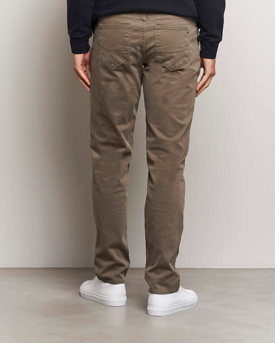Heren | Broeken | Brax | Cadiz Cotton Satin 5-Pocket Pants Khaki