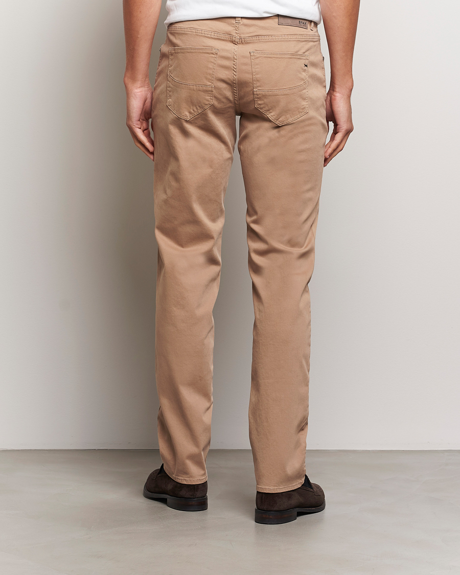 Heren | Broeken | Brax | Cadiz Cotton Satin 5-Pocket Pants Beige