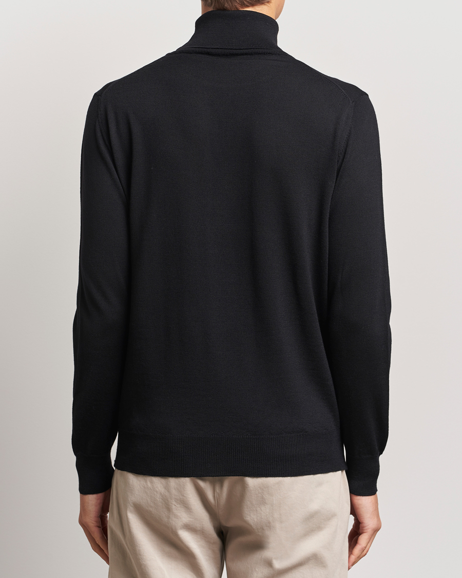 Heren | Truien | Morgano | Extra Fine Merino Wool Rollneck Black