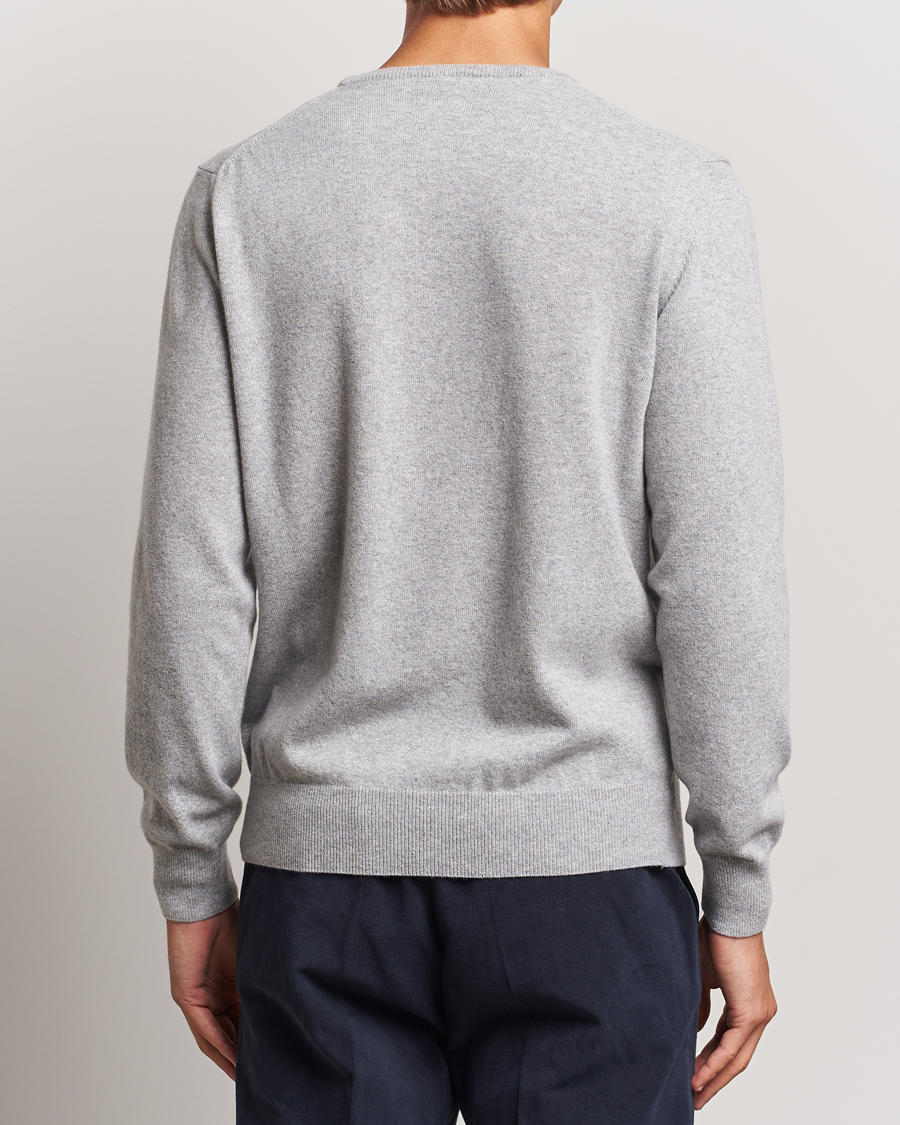 Heren | Truien | Morgano | Wool/Cashmere Crewneck Mid Grey
