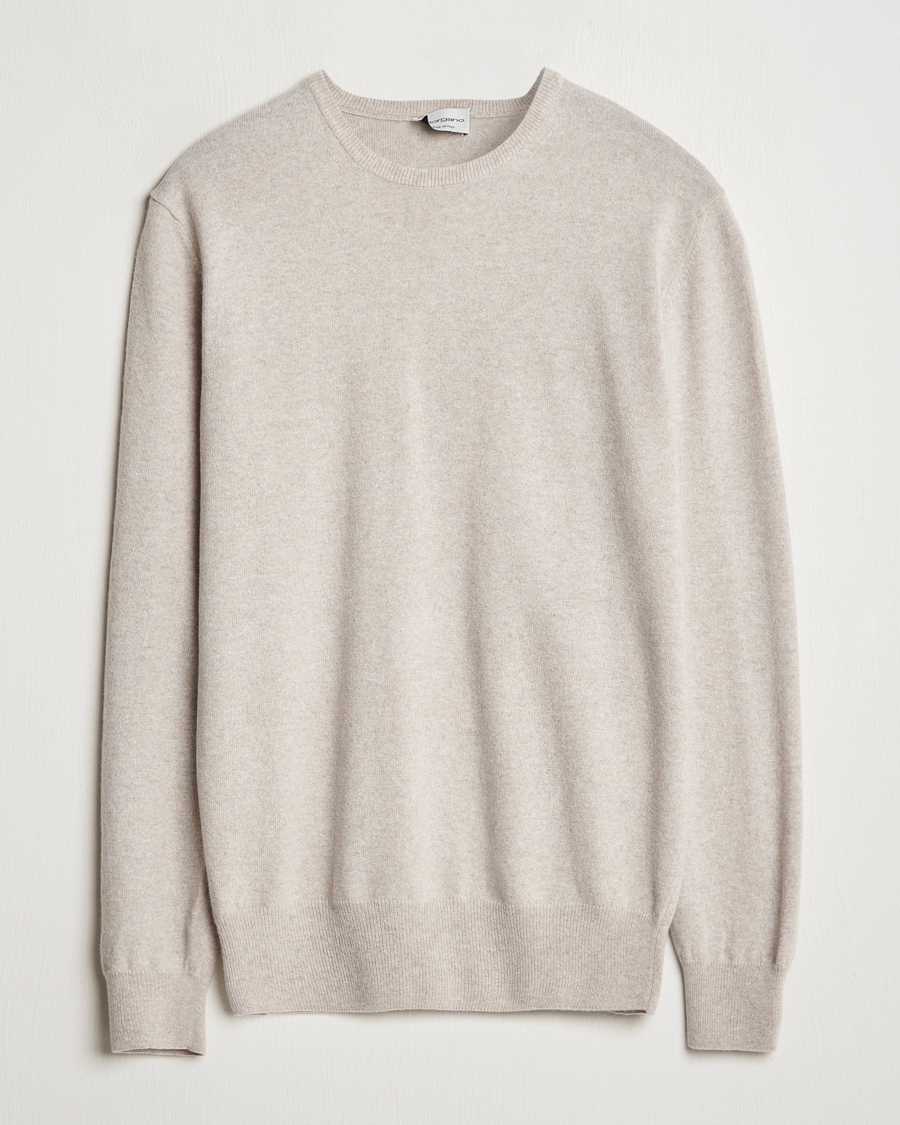 Heren | Truien | Morgano | Wool/Cashmere Crewneck Beige