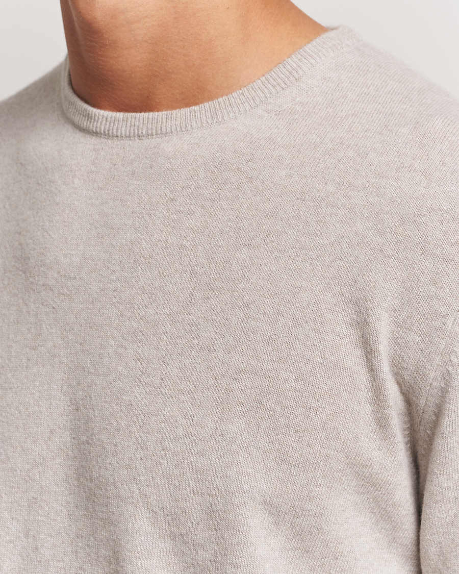 Heren | Truien | Morgano | Wool/Cashmere Crewneck Beige