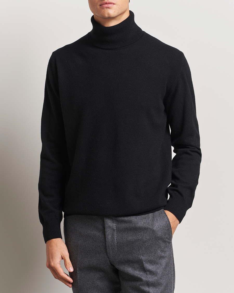 Heren | Truien | Morgano | Wool/Cashmere Rollneck Black