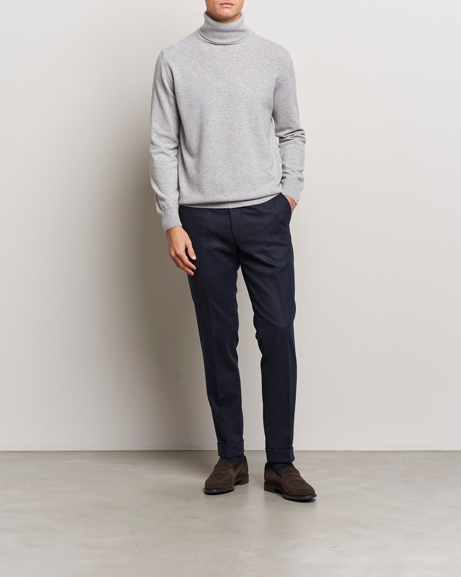 Heren | Truien | Morgano | Wool/Cashmere Rollneck Mid Grey