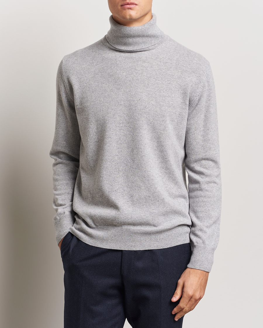 Heren | Truien | Morgano | Wool/Cashmere Rollneck Mid Grey