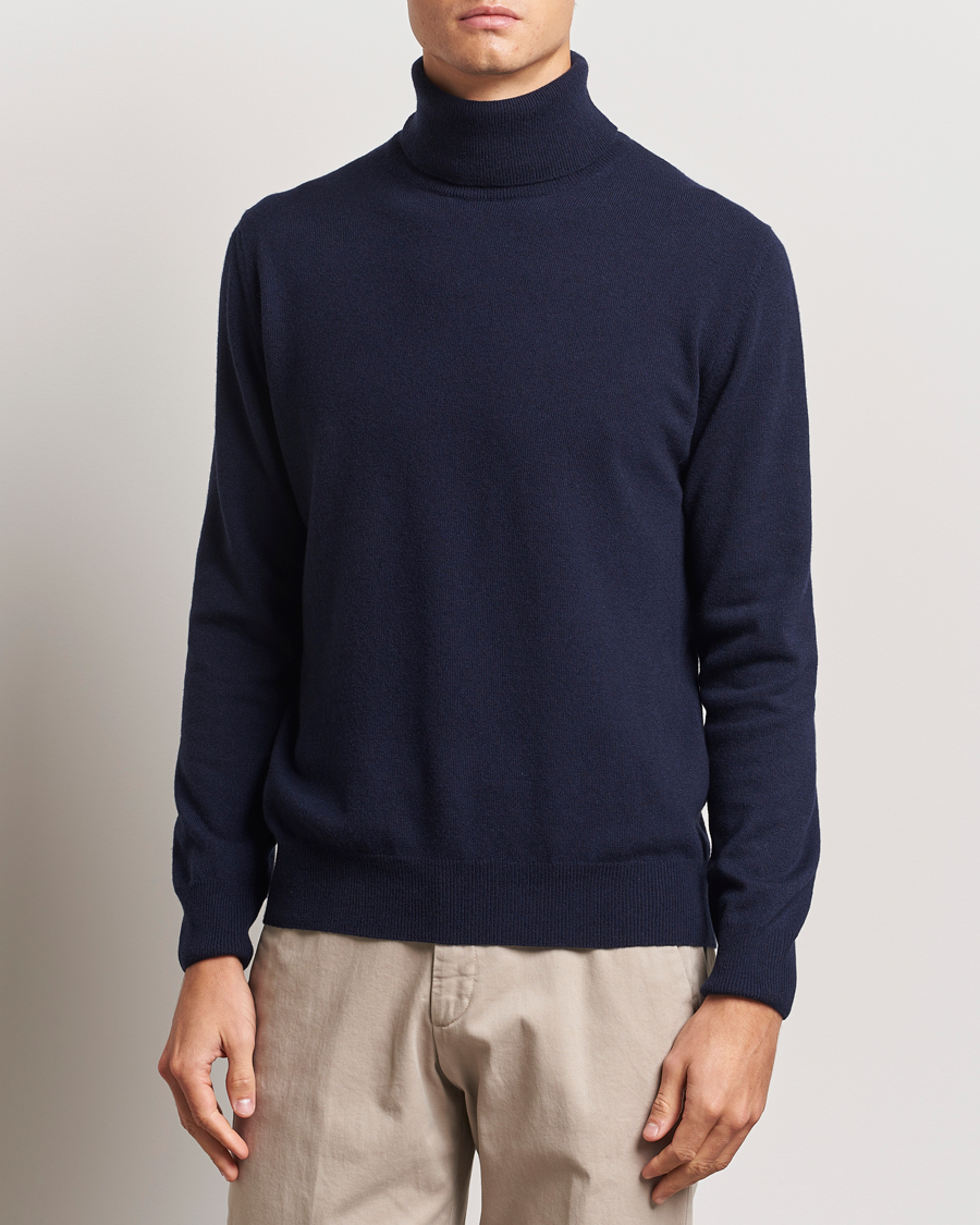 Heren | Truien | Morgano | Wool/Cashmere Rollneck Navy