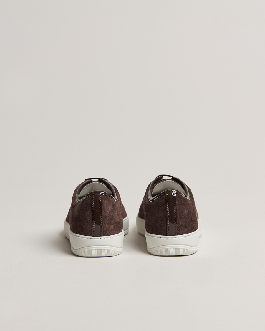 Heren |  | Lanvin | Patent Cap Toe Sneaker Dark Brown