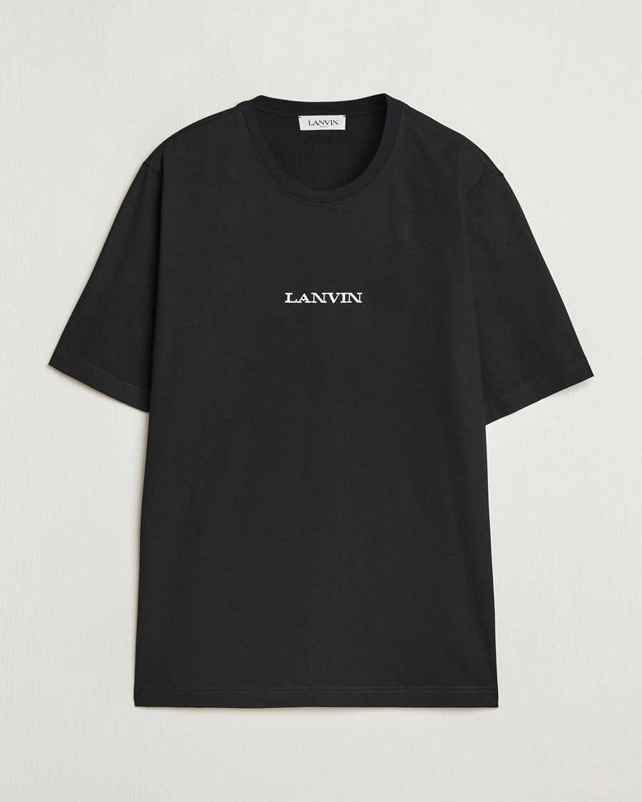 Heren | T-shirts | Lanvin | Embroidered Logo T-Shirt Black