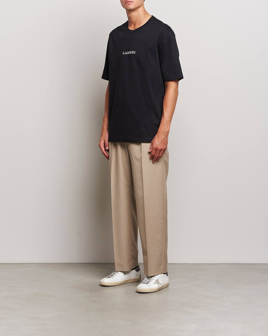 Heren | T-shirts | Lanvin | Embroidered Logo T-Shirt Black