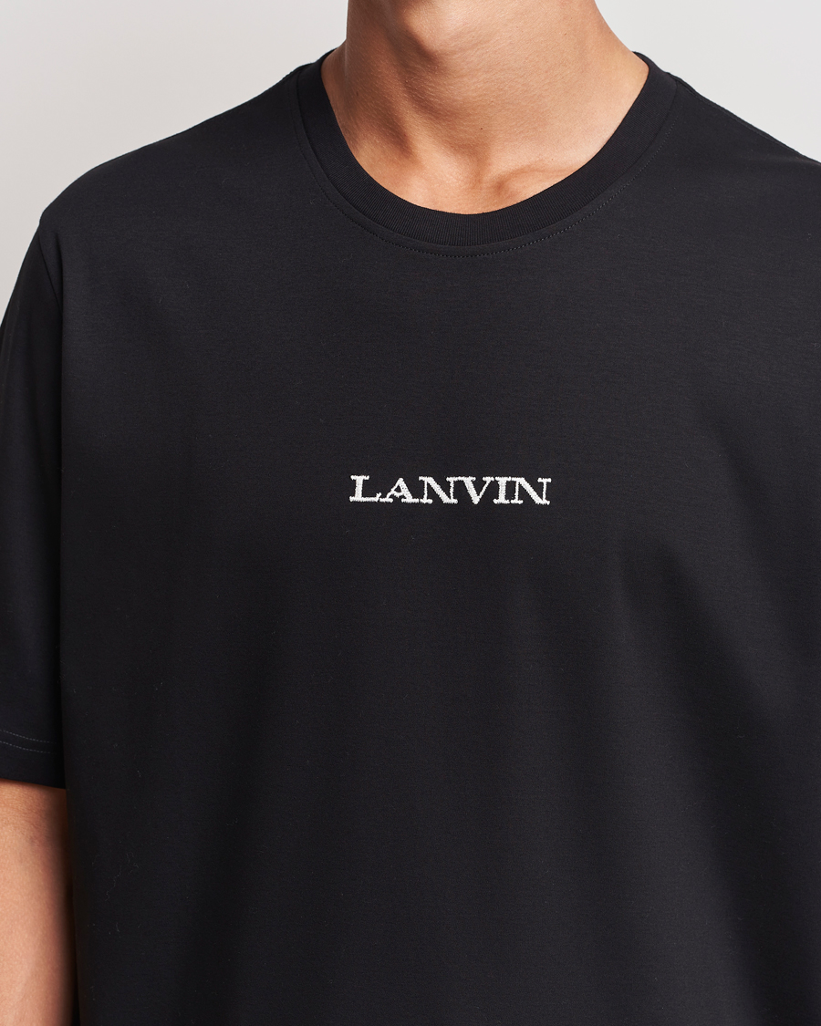 Heren | T-shirts | Lanvin | Embroidered Logo T-Shirt Black