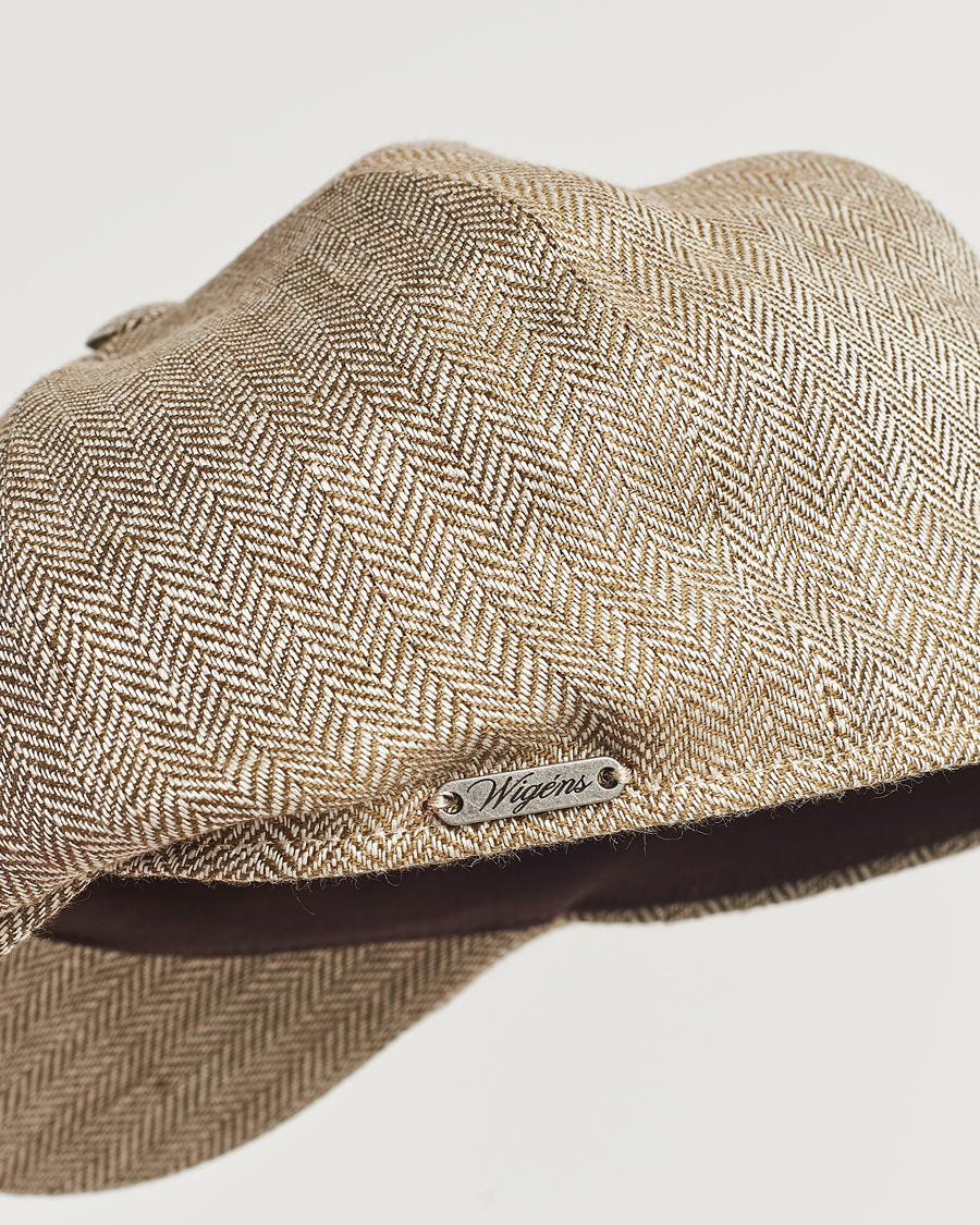 Heren | Wigéns Newsboy Classic Linen Cap Beige | Wigéns | Newsboy Classic Linen Cap Beige