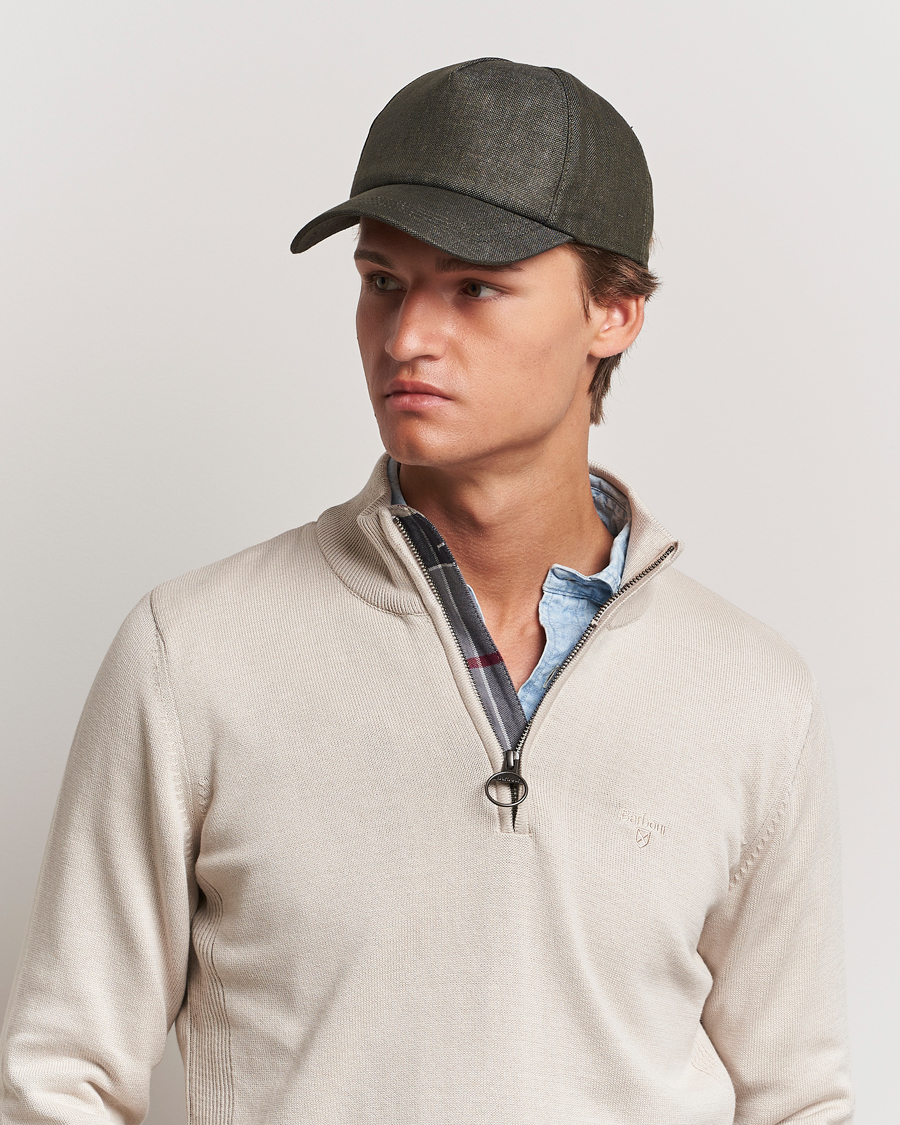 Heren |  | Wigéns | Baseball Linen Cap Dark Olive